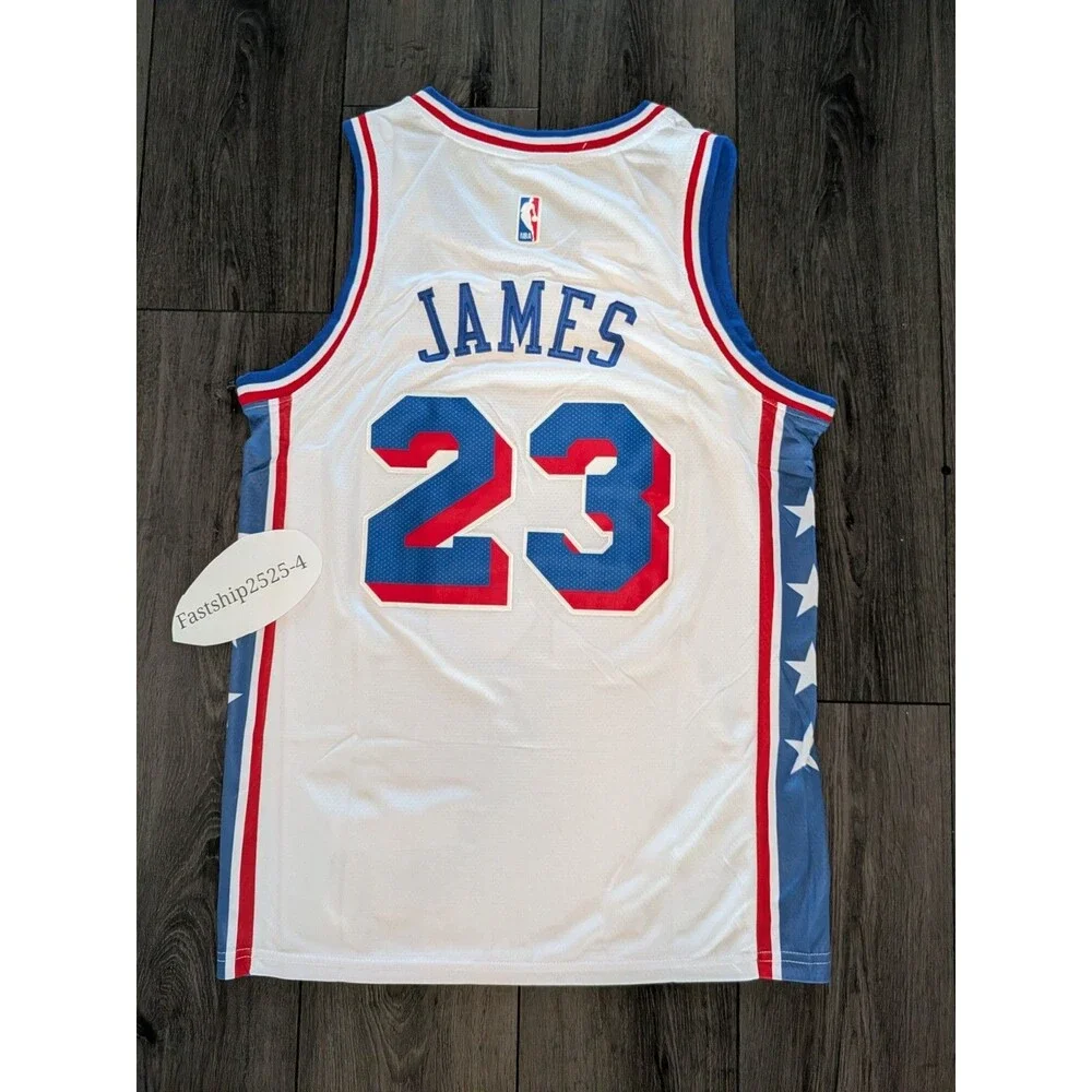 NEW!! Lebron James #23 White 2026 Philadelphia 76ers Jersey Small